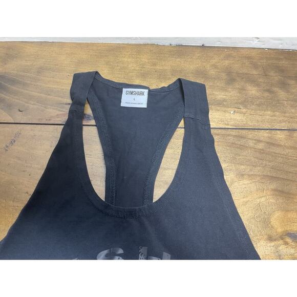 GymShark Legacy Stringer Tank Top Men Large Black Sleeveless Muscle - Picture 2 of 10